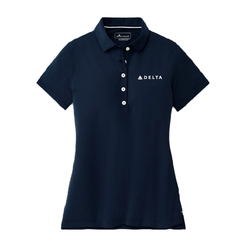 Navy Women's Peter Millar Performance Polo